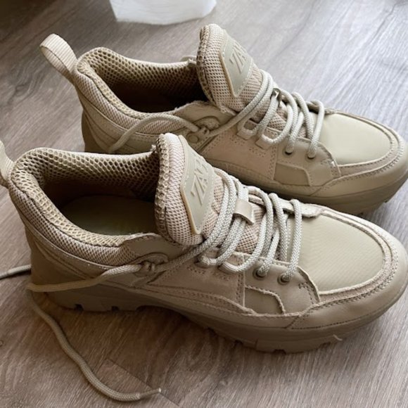 Zara lug sneakers Size 8 (39) stone grey - Picture 4 of 5